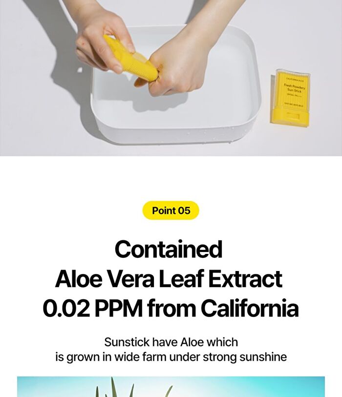 California Aloe Sun Stick - 2 Types - Cooling Watery