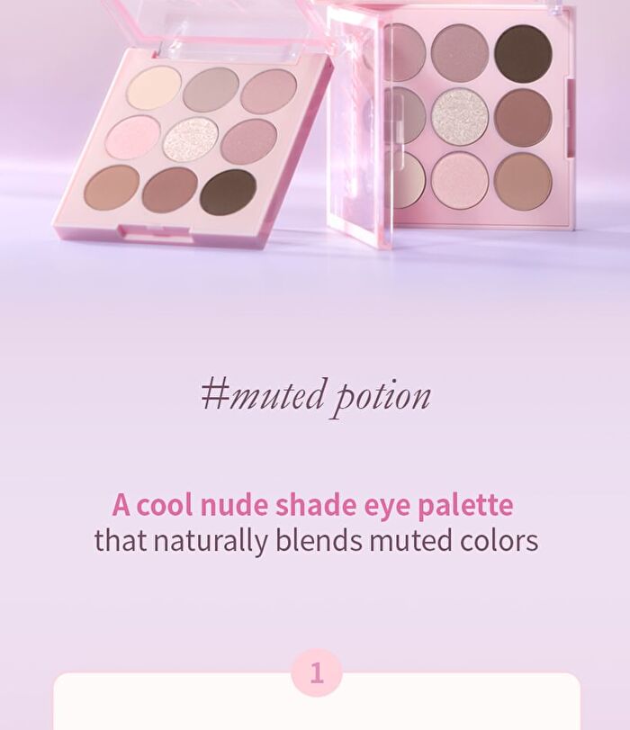 Mqny Shade Mood Eye Palette Muted Potion - 1 pc