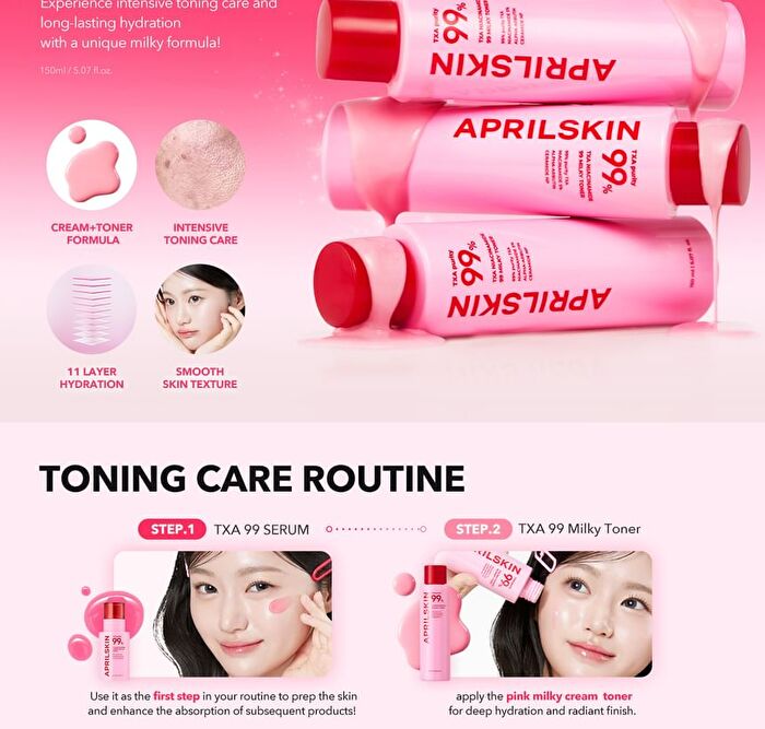Aprilskin TXA Niacinamide 99 Milky Toner - 150ml