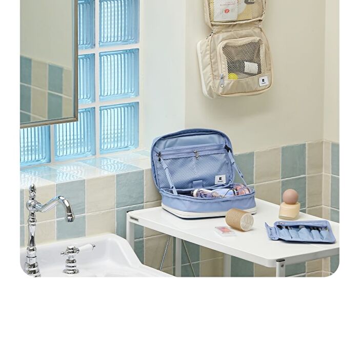 Expandable Beauty Pouch - 5 Colors - Light Beige