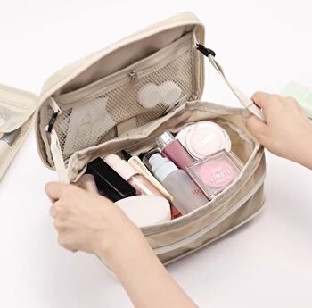 Expandable Beauty Pouch - 5 Colors - Light Beige