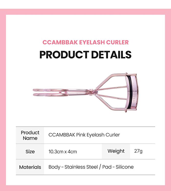 Pink Eyelash Curler - 1 pc