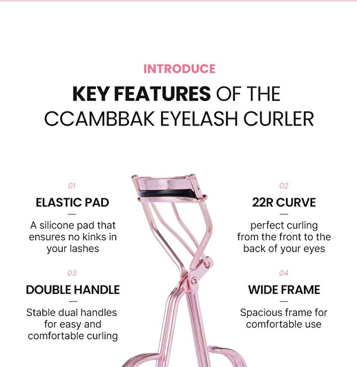 Pink Eyelash Curler - 1 pc