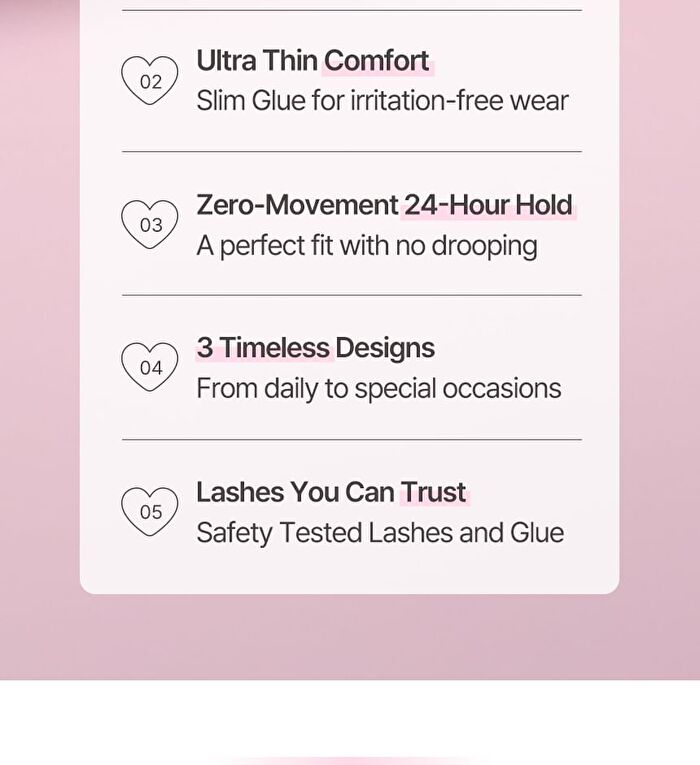 No Glue Lash - 3 Types - Rose