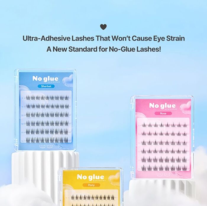 No Glue Lash - 3 Types - Rose