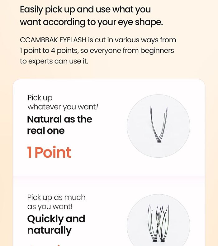 Original Bold Eyelash 1 Point - 3 Types - 10mm