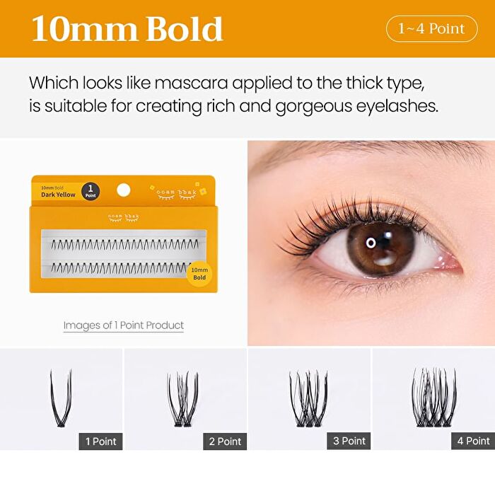 Original Bold Eyelash 1 Point - 3 Types - 10mm