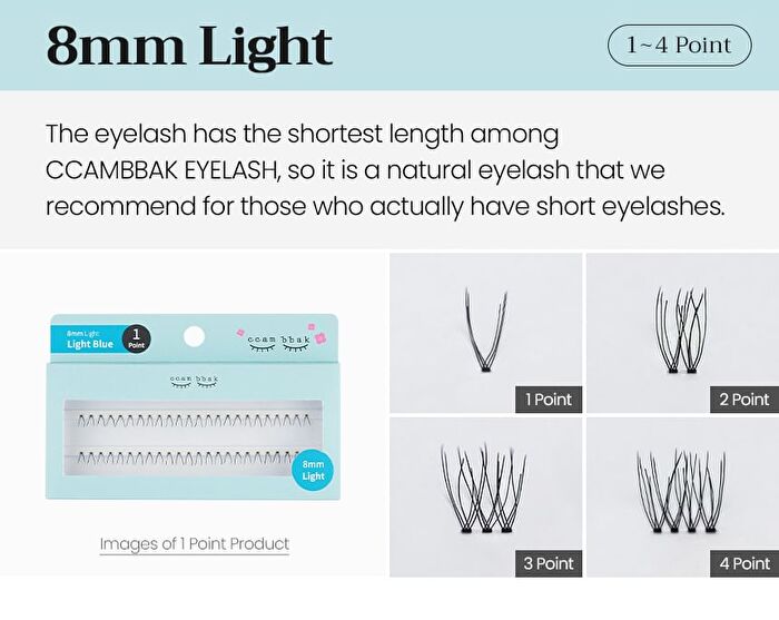 Original Eyelash 1 Point - 13 Types - 9mm Brown