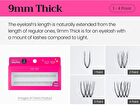 Original Eyelash 1 Point - 13 Types - 9mm Brown