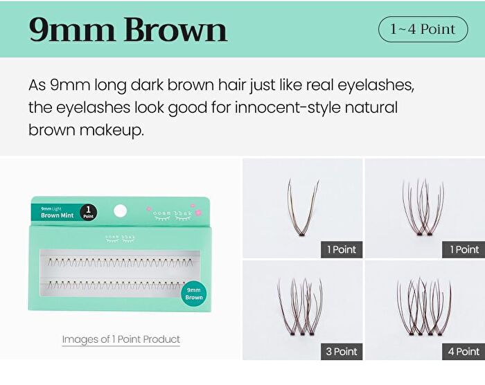 Original Eyelash 2 Points - 13 Types - 10mm Thick