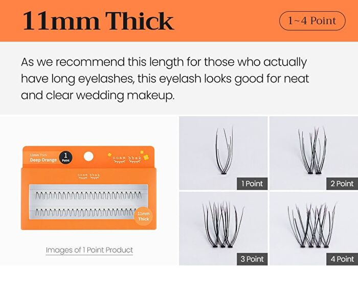 Original Eyelash 1 Point - 13 Types - 10mm Brown