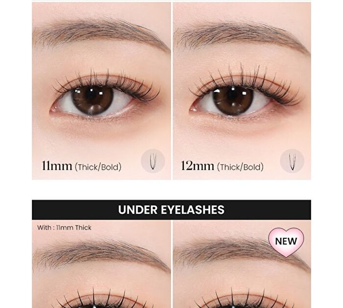 Original Eyelash 1 Point - 13 Types - Under Brown