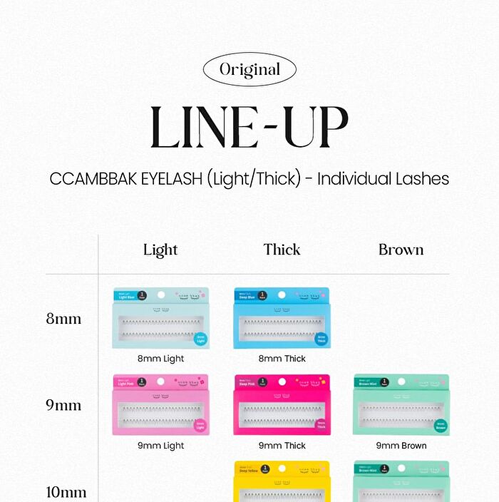 Original Eyelash 1 Point - 13 Types - Under Light Brown