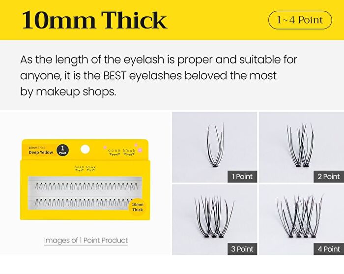 Original Eyelash 1 Point - 13 Types - Under Light Brown