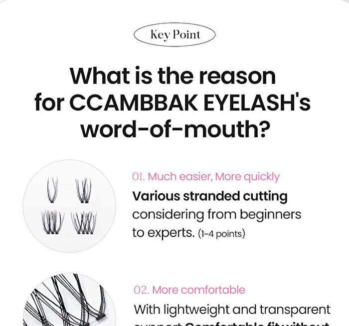 Original Eyelash 1 Point - 13 Types - Under Black