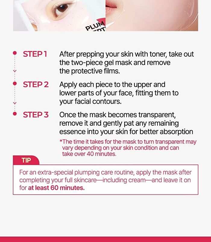 Plum Peptide Plumping Gel Mask Set - 30g x 4 sheets