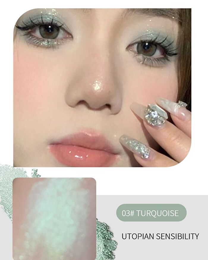 Herorange Light Cream Becomes Monochrome Eye Shadow - 1-3 - #03 Turquoise