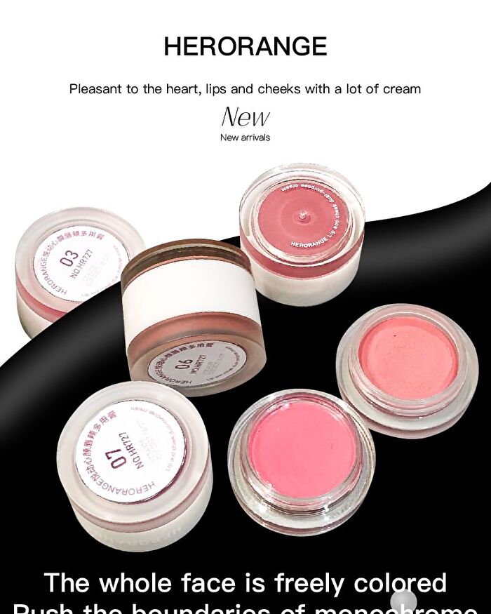 Herorange Lip & Cheek Dual -purpose Cream - 1-4 - #03 Cherry Blossom Pink