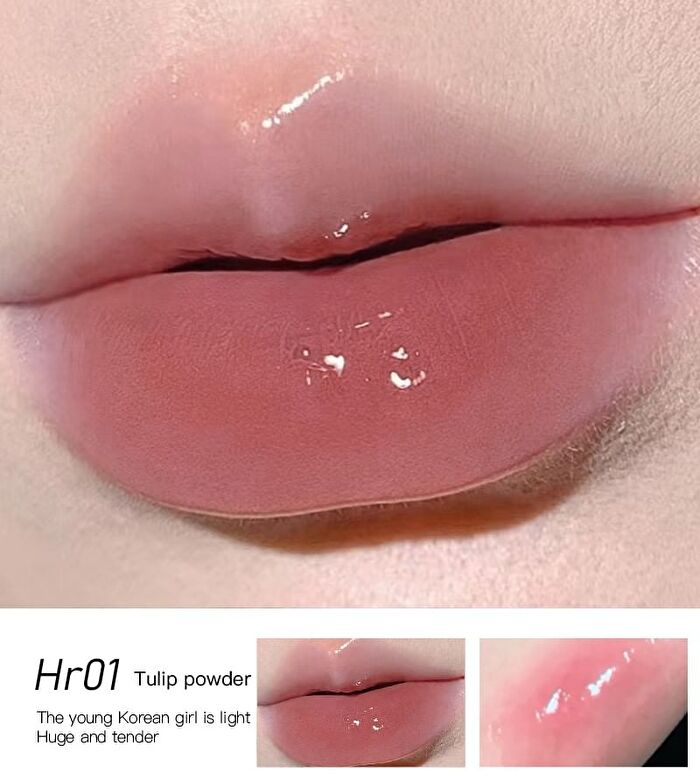 Herorange Water Light Lip Glaze - 1-4 - #01 Tulip Powder
