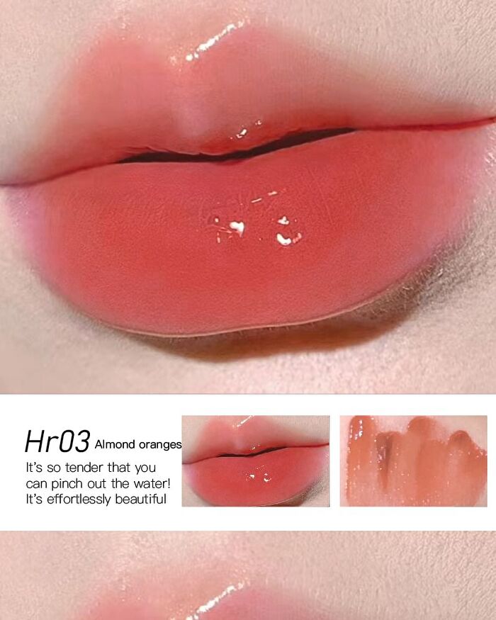 Herorange Water Light Lip Glaze - 1-4 - #01 Tulip Powder