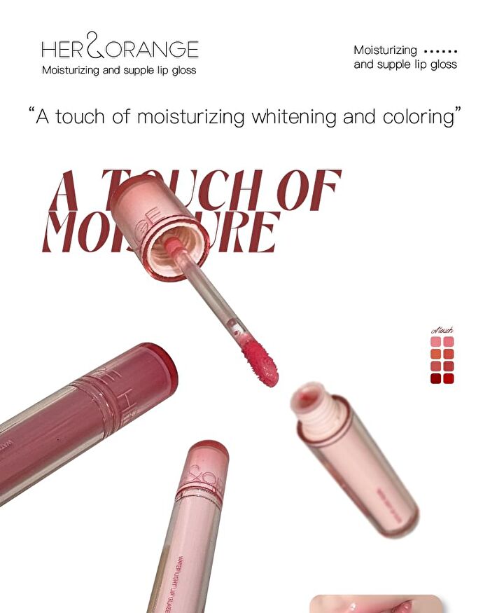 Herorange Water Light Lip Glaze - 1-4 - #01 Tulip Powder