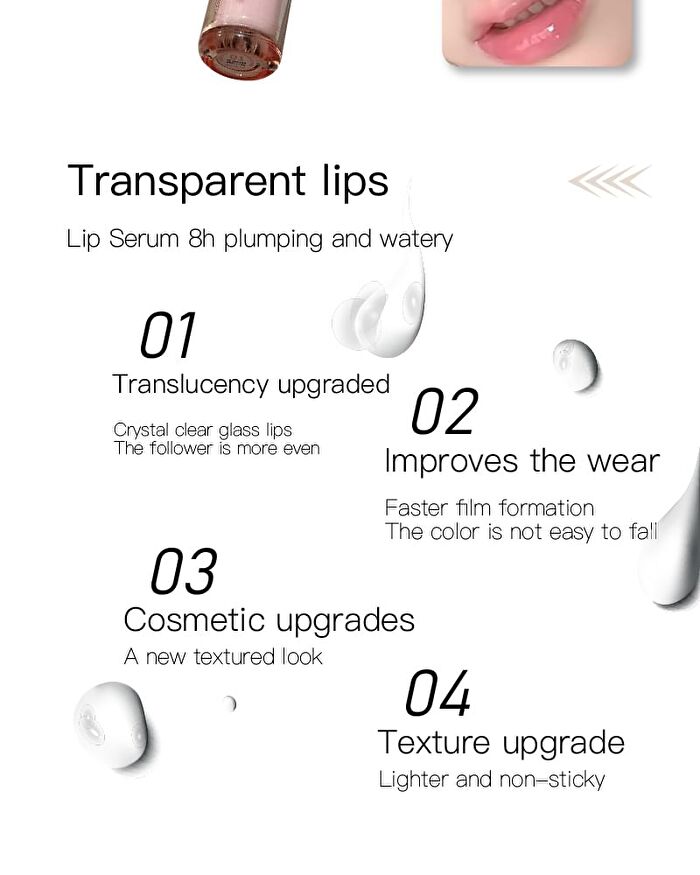 Herorange Water Light Lip Glaze - 1-4 - #01 Tulip Powder