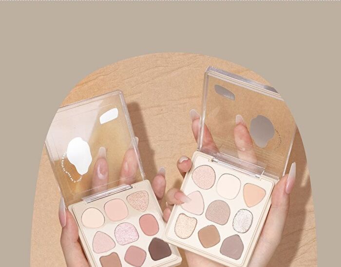 Geometry 9-Color Eyeshadow Palette - 2 Types - 101# Nude Coffee - 9g