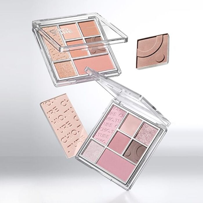 Chioture Textural 7-Color Eyeshadow Palette - 3 Types - 03# Milk Melon - 9g
