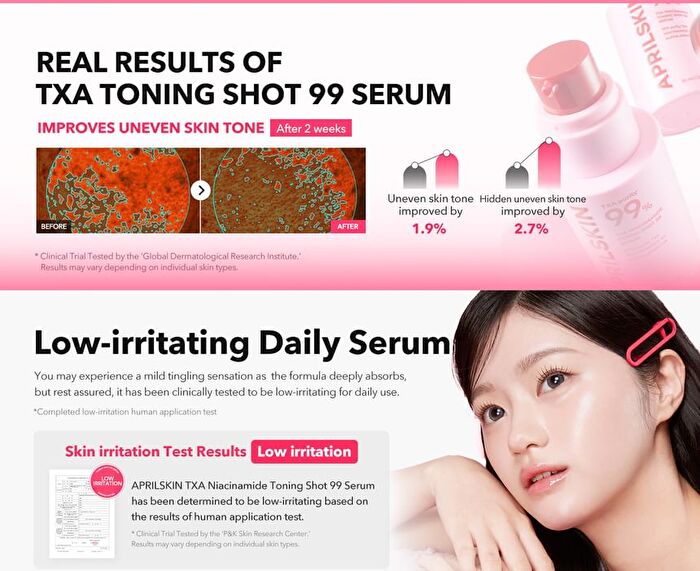 Aprilskin TXA Niacinamide Toning Shot 99 Serum - 30ml