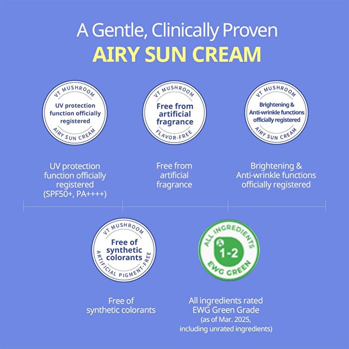 Vt Airy Sun Cream - 50ml