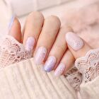 Moonlight Sakura Nail Art Stickers - 24 pcs