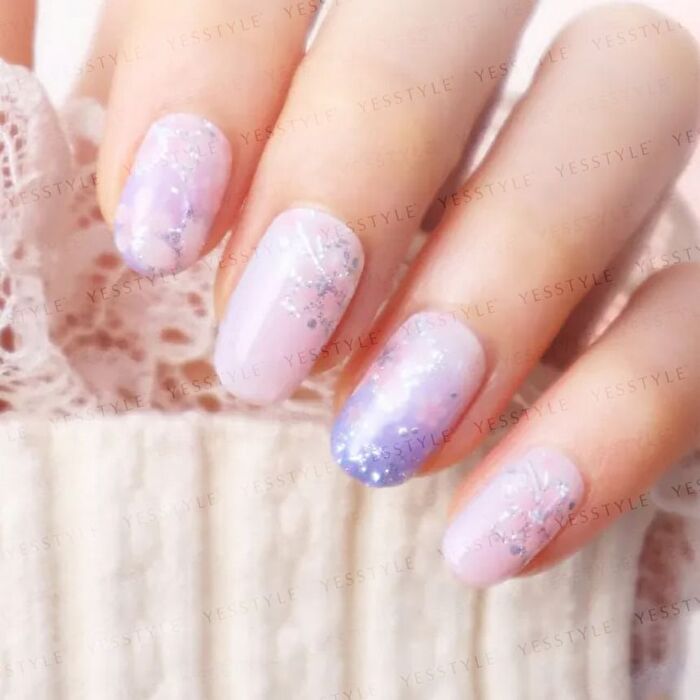 Moonlight Sakura Nail Art Stickers - 24 pcs
