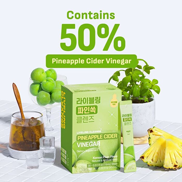 LIVELING Cleanse Pineapple Cider Vinegar - 2 Types - Shine Muscat Flavor