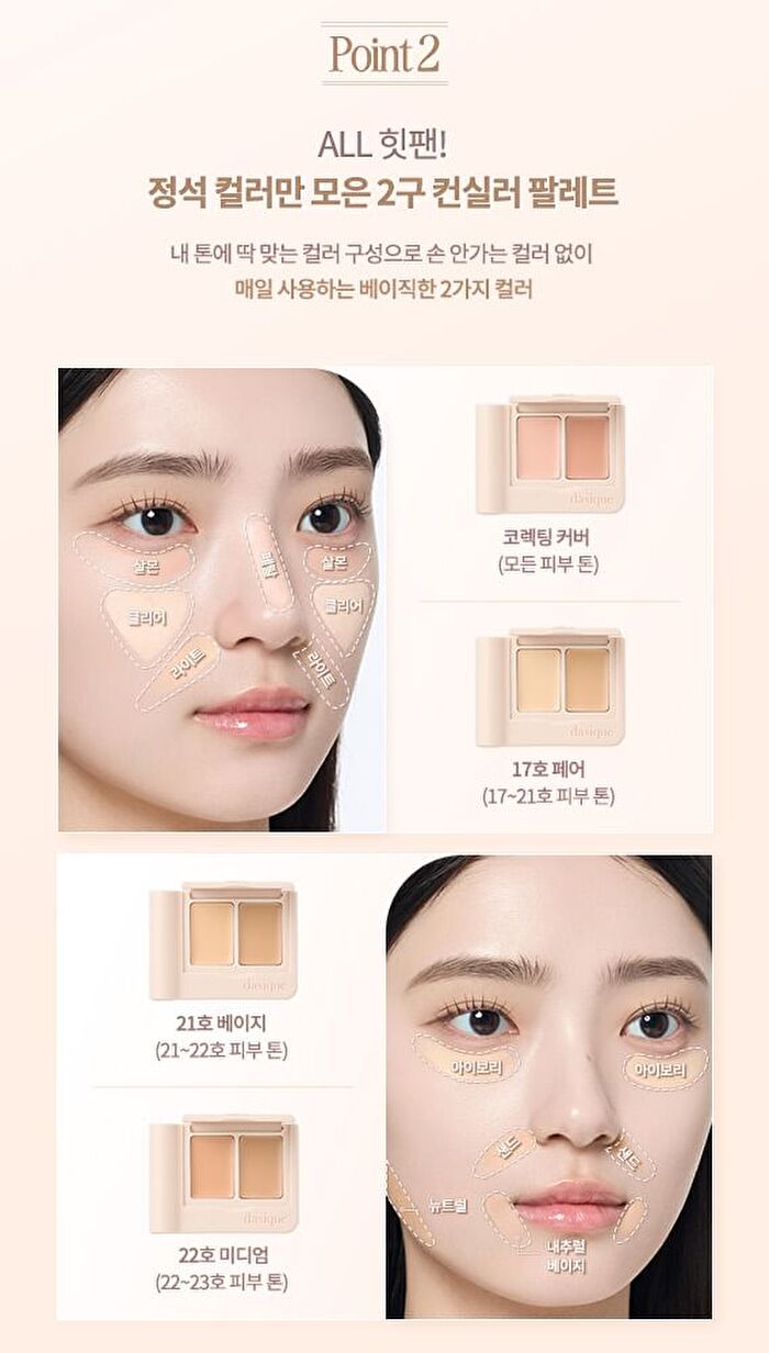 Pro Cover Dual Concealer Palette - 4 Types - Correcting Cover