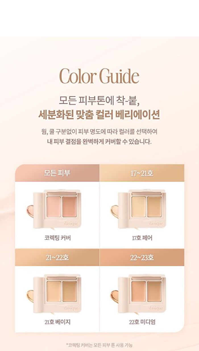 Pro Cover Dual Concealer Palette - 4 Types - #21 Beige
