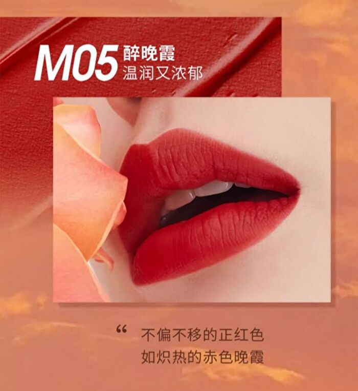 Lansur Ultra Matte Lipstick - 6 Colors - M03# Warm Dusk Orange - 3.6g
