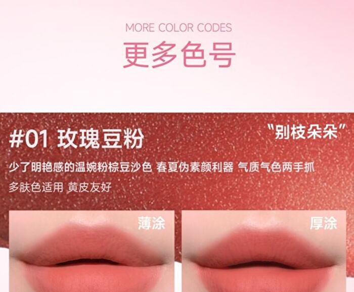 Soft Matte Lip Mud - 5 Colors - 04# Date Paste Red Brown - 5g