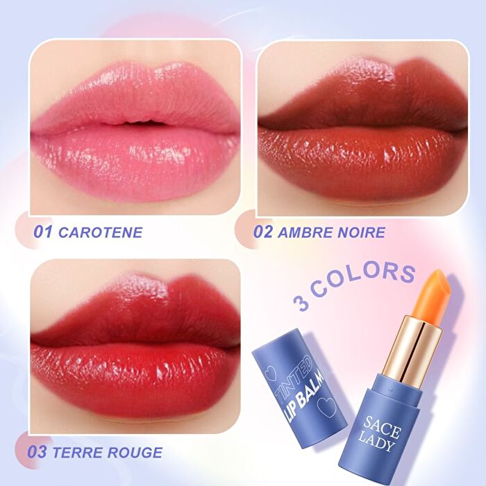 Tinted Lip Balm - 3 Colors - 02# Ambre Noire - 3.5g