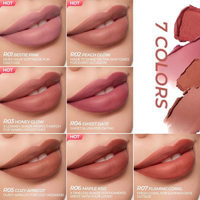 Soulmate Soft Matte Lip Mud - 7 Colors - R06# Maple Kiss - 2g