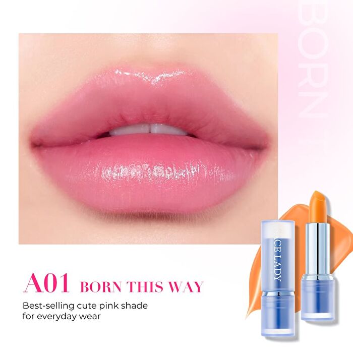 Color Changing Tinted Lipstick - 5 Colors - A02# Sunset Kiss - 3.5g