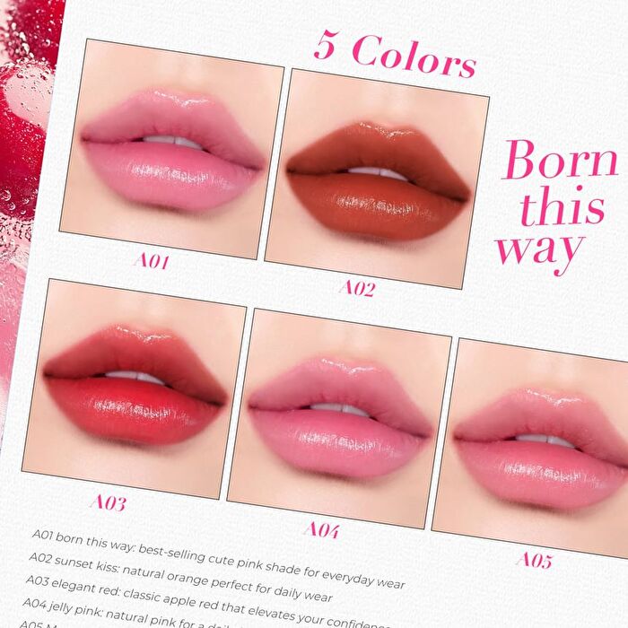 Color Changing Tinted Lipstick - 5 Colors - A03# Elegant Red - 3.5g