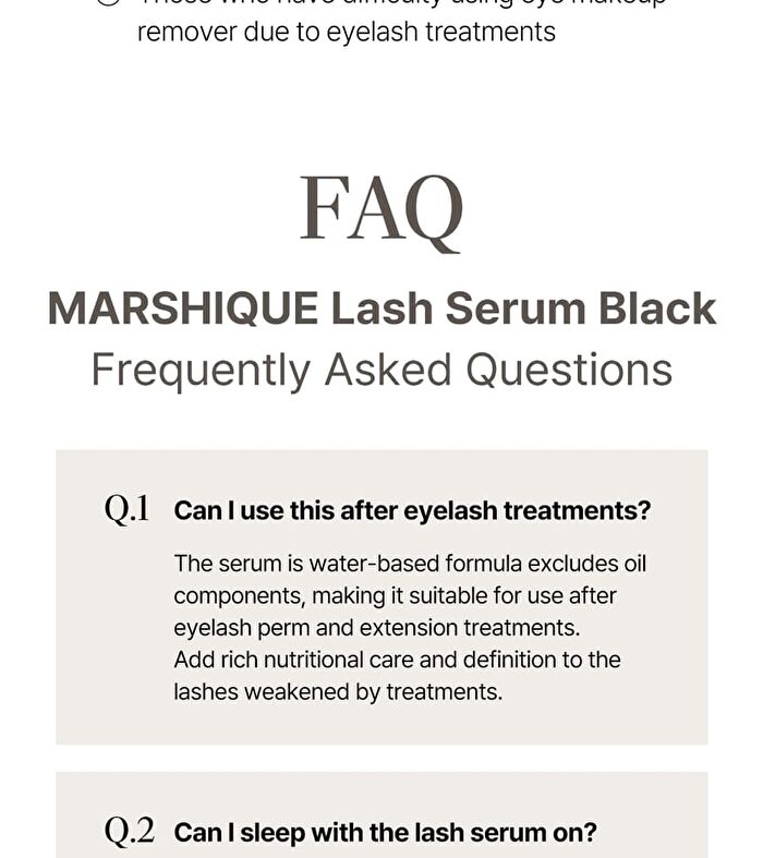 Marshique Enriched Lash Serum Black - 7.5ml