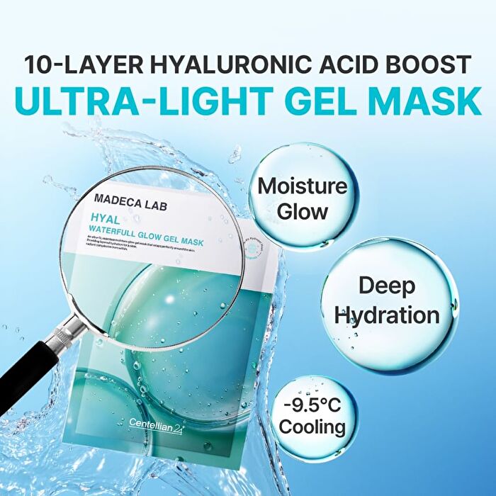 Madeca Lab Glow Gel Mask Set 5 pcs - 2 Types - Hyal Waterfull