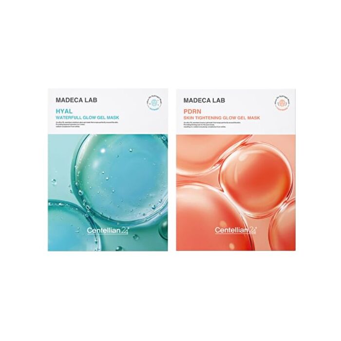 Madeca Lab Glow Gel Mask Set 5 pcs - 2 Types - Hyal Waterfull