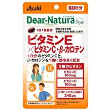Asahi Dear-Natura Style Vitamin E x Vitamin C and Beta-Carotene - 60 tablets