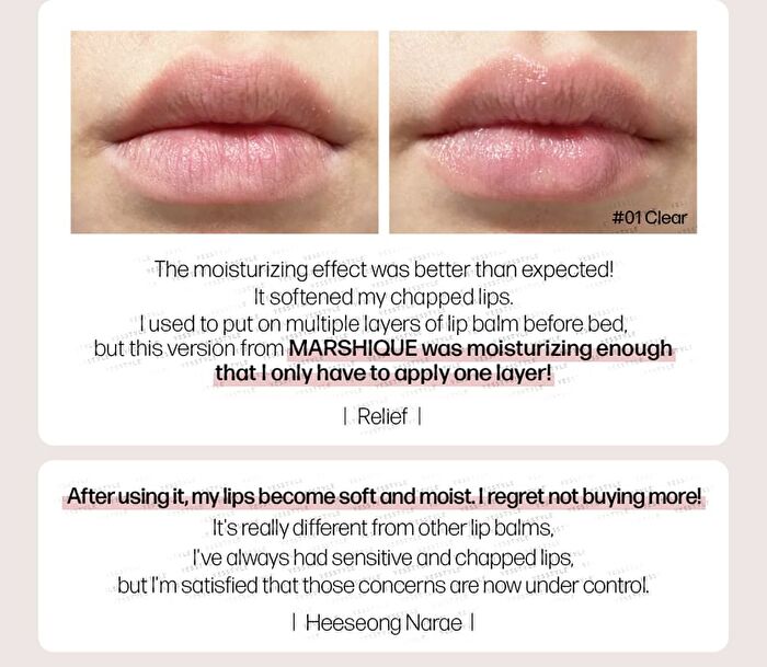 Marshique Ceramide Lip Balm - 3 Colors - #01 Clear