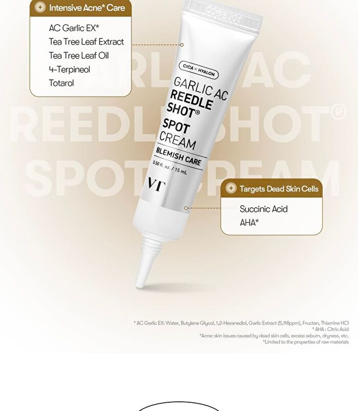 Vt Garlic AC Reedle Shot Spot Cream - 15ml