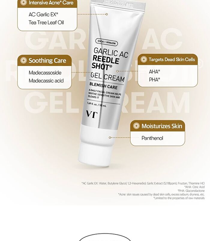 Vt Garlic AC Reedle Shot Gel Cream - 50ml