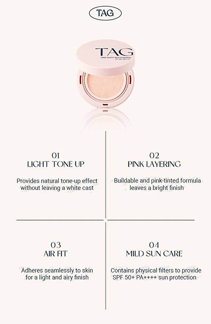 too cool for school TAG Pink Light Sun Cushion - 15g