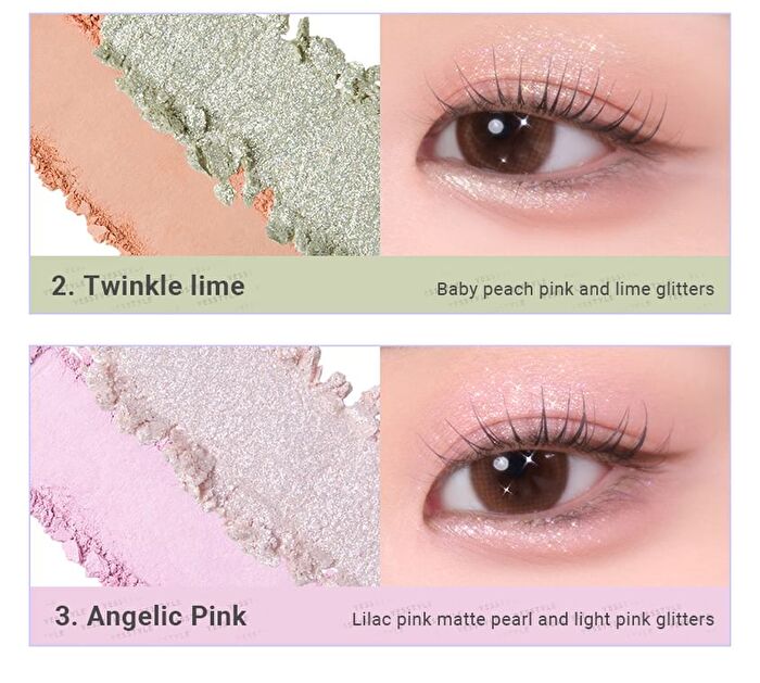 too cool for school TAG Gleam On Eye Palette - 7 Types - #03 Angelic Pink